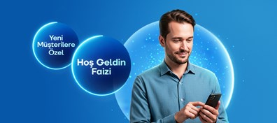 Mobilden yeni müşteri olanlara özel %40,25 hoş geldin faizi ile Sınırsız Hesap’ınızı açın, birikimlerinize günlük kazanç sağlayın!